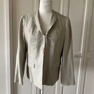 CLAIRE KENNEDY CONNEMARA, MADE IN IRELAND, LINEN BLAZER